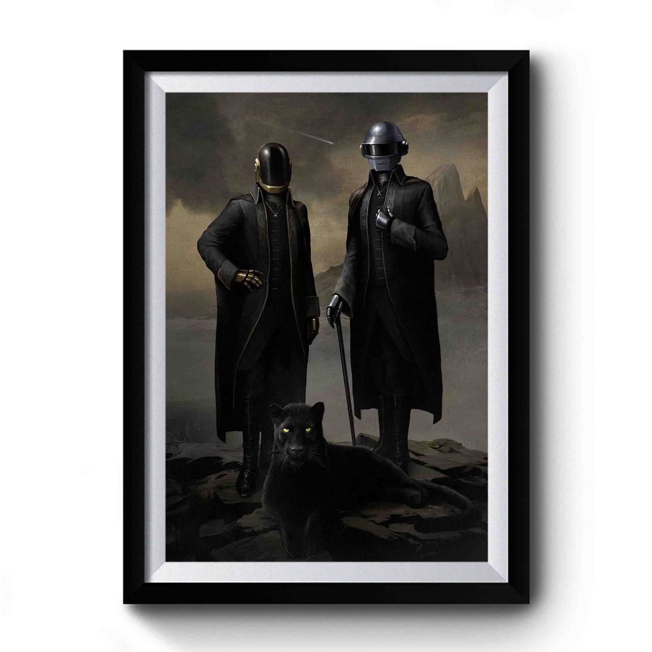 Daft Punk The Weeknd Starboy Metallic Rap Music Premium Poster